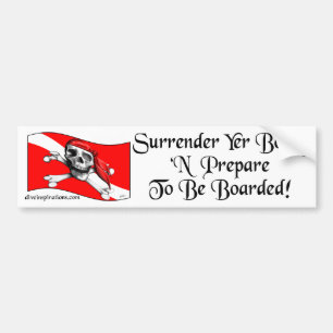 Surrender Yer Booty Bumpersticker Bumper Sticker