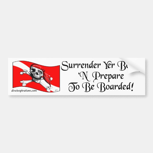 Surrender Yer Booty Bumpersticker Bumper Sticker (Front)