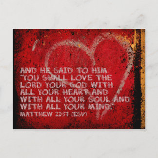 Surrendering All Matthew 22:37 Scripture Photo Art Postcard