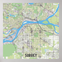 Surrey Canada map