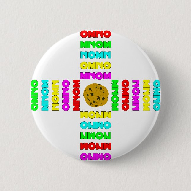 Surrounded By OMNOMs 2 Inch Round Button (Front)