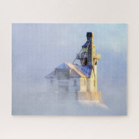 Surrounded by Sea Smoke, Lighthouse in Minnesota