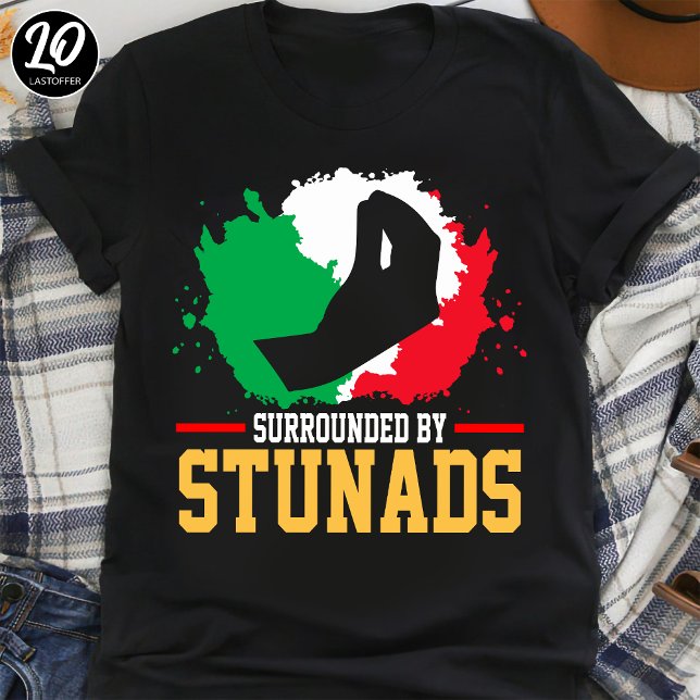 Surrounded By Stunads Hand Gesture Funny Italian T-Shirt (Creator Uploaded)