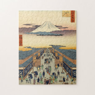 Suruga Street Suruga Cho 1856 Utagawa Hiroshige Jigsaw Puzzle