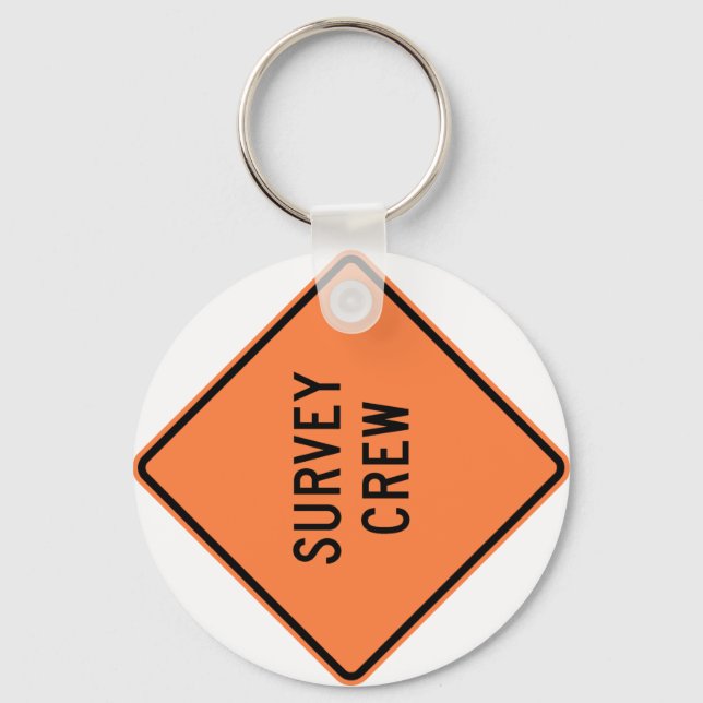 Survey Crew Highway Sign Keychain (Front)