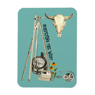 SURVEY WESTERN LAND SURVEYOR OLD WEST   MAGNET