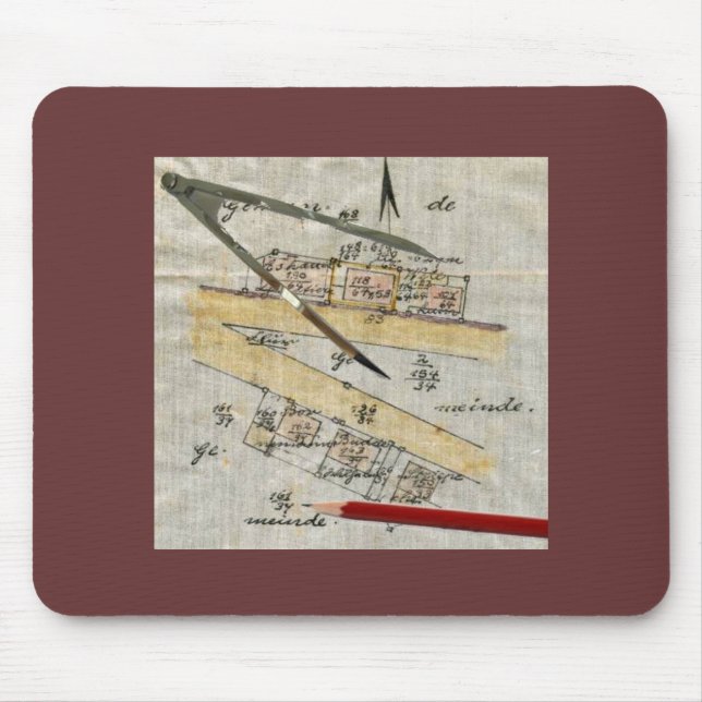Surveying - Vintage Mouse Pad (Front)