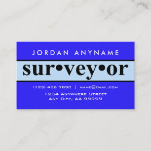 Surveyor Blue Stripe Business Card