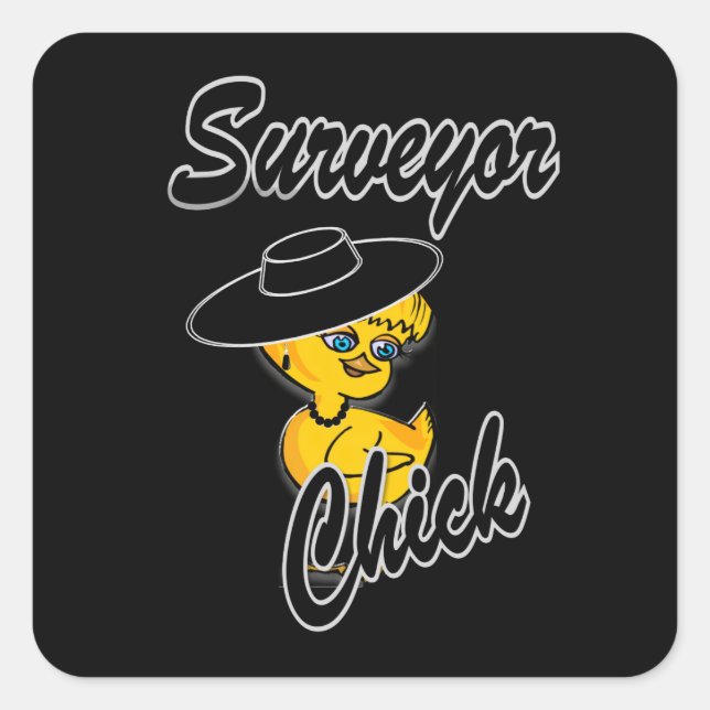 Surveyor Chick #4 Square Sticker (Front)