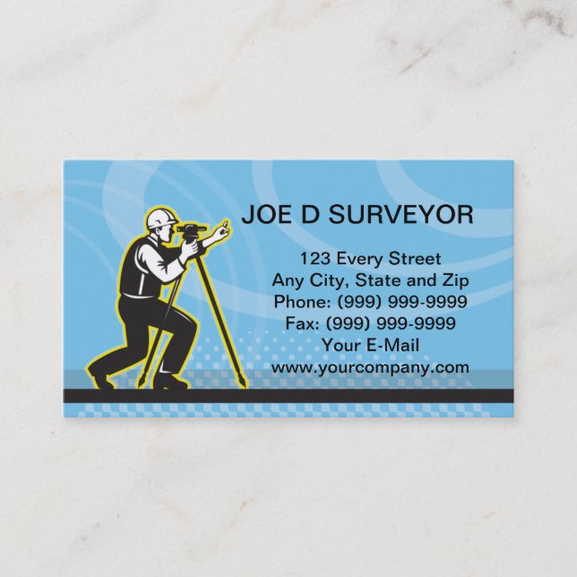 Surveyor Surveying Technician Business card (Front)