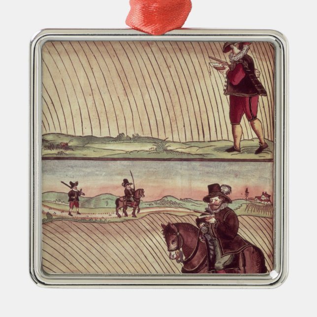 Surveyors, c.1590 metal ornament (Front)