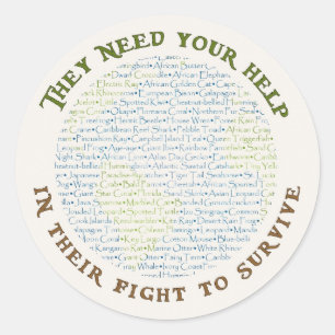 Survival/Help Classic Round Sticker