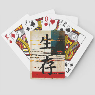 "Survival" in Asian Language  Playing Cards