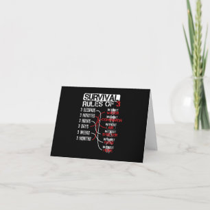 Survival Rules of Three - Wilderness Quiz Card