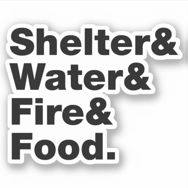 Survival (Shelter & Water & Fire & Food.) (Front)