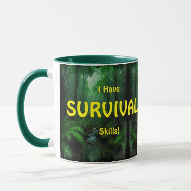 Survival Skills Prepper Survivalist SHTF Design Mug (Left)