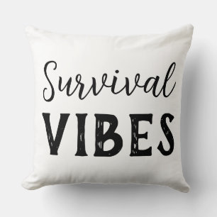 Survival Vibes Throw Pillow