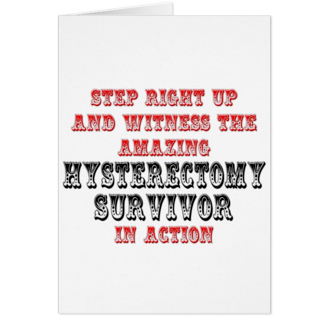 Survivant de l'hystérectomie Extraordinaire en act (Devant)