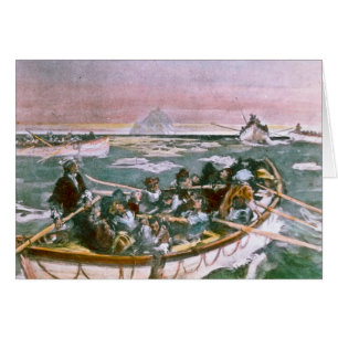 Survivants titaniques de RMS dans des canots de