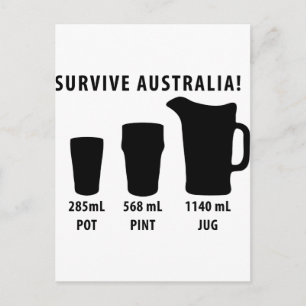 survive australia - beer postcard