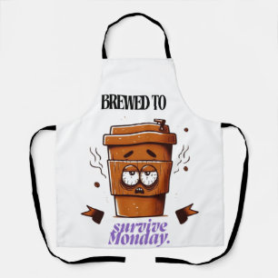"Survive Monday. BREWED to…" Coffee Mug – Fun Desi Apron