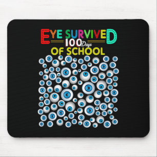Survived 100 Days Of School Teacher Kids Students  Mouse Pad