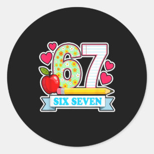 Survived 67 Days Of School Shirt Teachers Student Classic Round Sticker