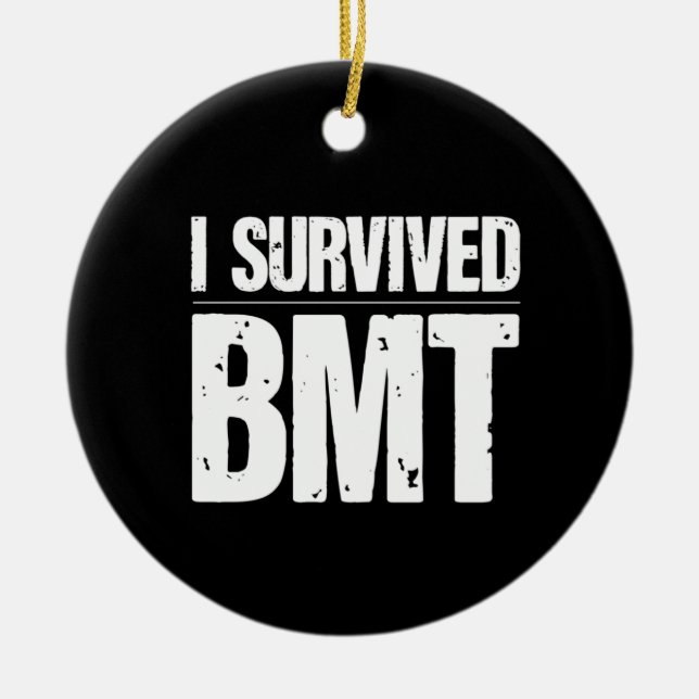 Survived Basic Military Training BMT Trainee Gift Ceramic Ornament (Front)