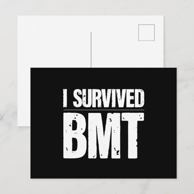 Survived Basic Military Training BMT Trainee Gift Postcard (Front/Back)