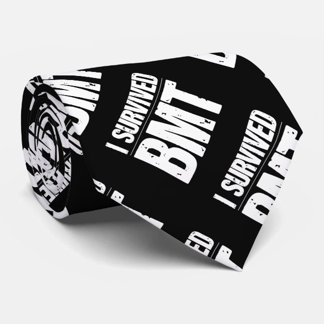 Survived Basic Military Training BMT Trainee Gift Tie (Rolled)