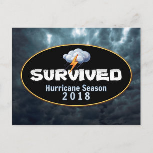 Survived hurricane season 2018 postcard