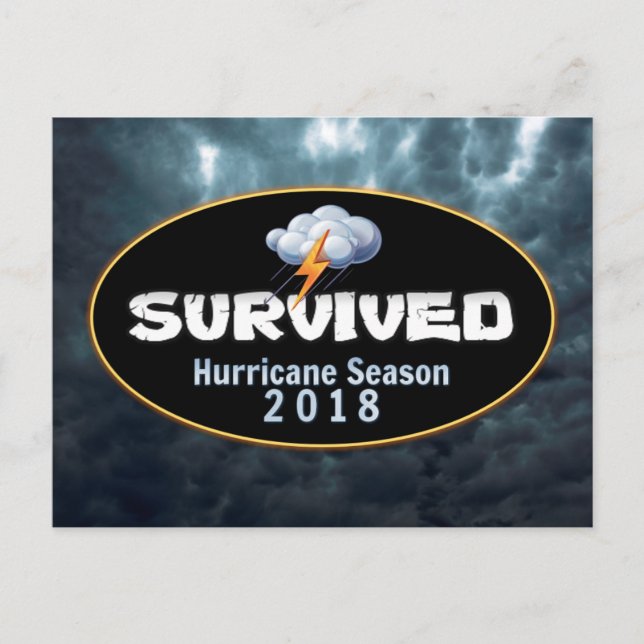 Survived hurricane season 2018 postcard (Front)