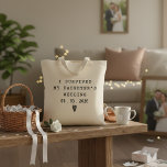 Survived My Daughter’s Wedding Hilarious Quote Tote Bag<br><div class="desc">Carry your memories in style with this tote bag featuring “I Survived My Daughter’s Wedding.” The bold black text and customizable date turn it into a personal keepsake of an unforgettable day. Spacious and sturdy, it’s perfect for family celebrations, errands, or casual outings, while letting you proudly showcase humour, pride,...</div>