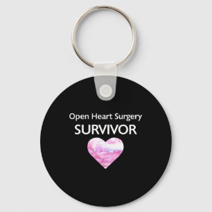 Survived Open Heart Surgery Heart Attack Survivor Keychain