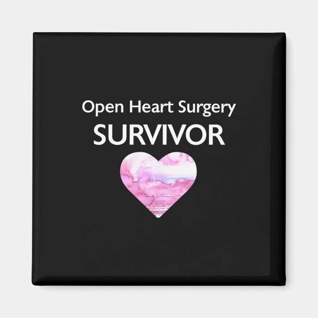 Survived Open Heart Surgery Heart Attack Survivor  Magnet (Front)