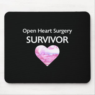 Survived Open Heart Surgery Heart Attack Survivor Mouse Pad