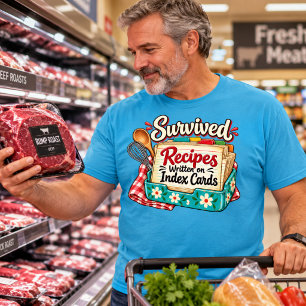 Survived Recipes Written on Index Cards T-Shirt