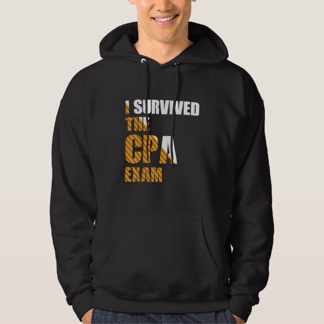 Survived The CPA Exam Certified Accountant Hoodie (Front)