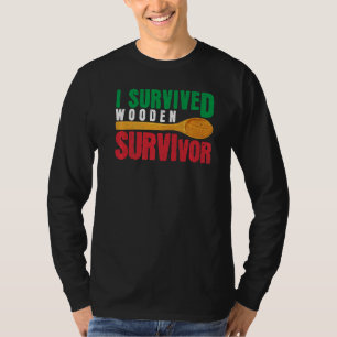 Survived The Wooden Spoon Italian Flag  Dad Adult  T-Shirt