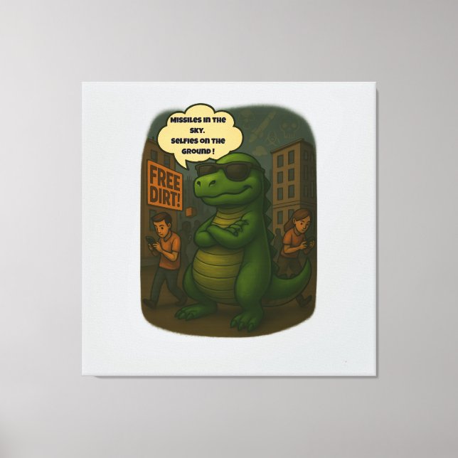 Surviving 2025: Dino Style Canvas Print (Front)