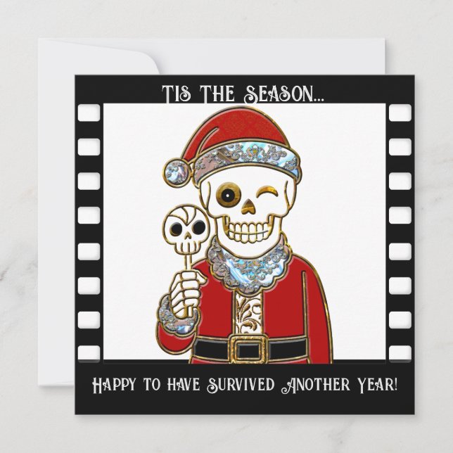 Surviving Another Year Funny Christmas card (Front)