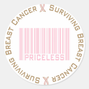 Surviving Breast Cancer Priceless Classic Round Sticker