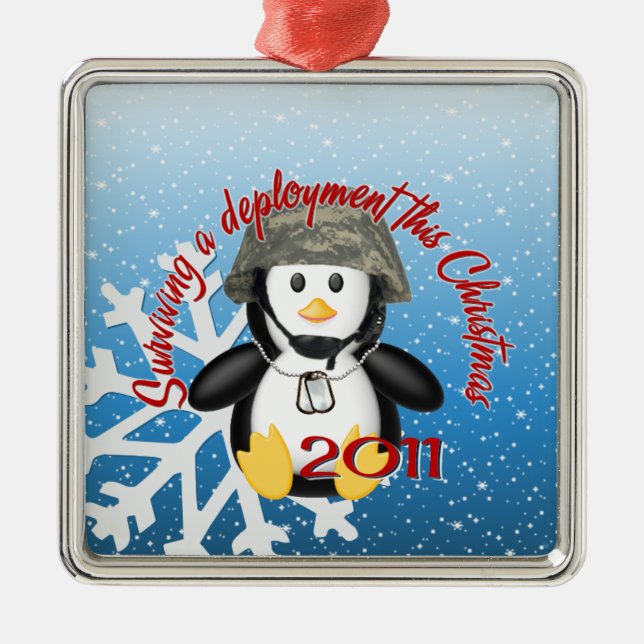 Surviving Deployment 2011 Penguin Metal Ornament (Front)