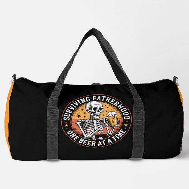 Surviving Fatherhood One Beer At Time Duffle Bag (Front)