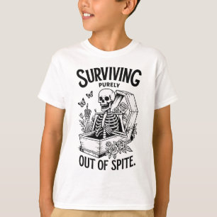 Surviving Purely Out Of Spite Goth Skeleton T-Shirt