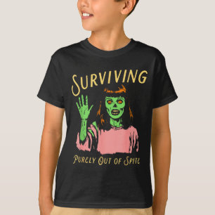 Surviving Purely Out Of Ste Retro Zombie Halloween T-Shirt