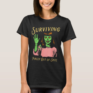 Surviving Purely Out Of Ste Retro Zombie Halloween T-Shirt