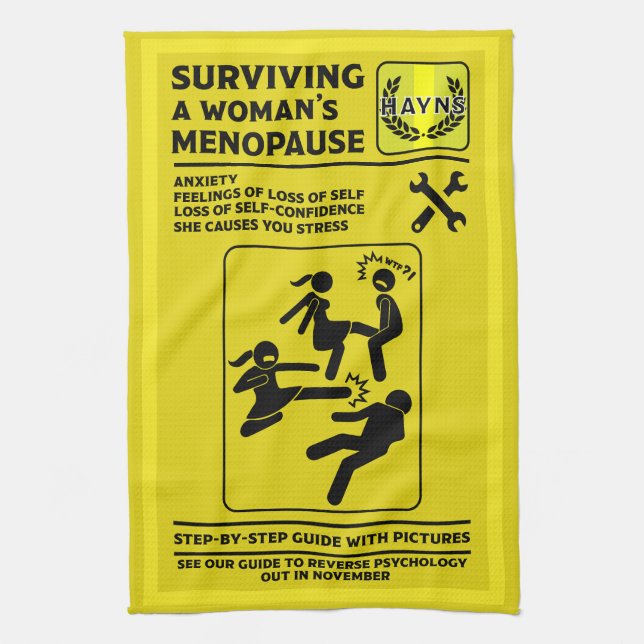 Surviving The Menopause Kitchen Towel (Vertical)