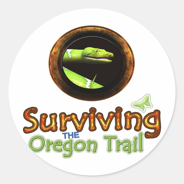 Surviving the Oregon Trail Classic Round Sticker (Front)