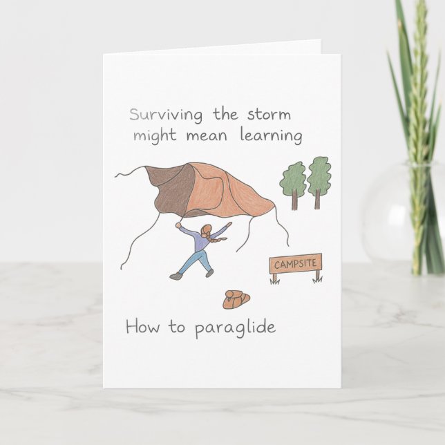 "Surviving the Storm  - Paraglide Edition" Card (Front)